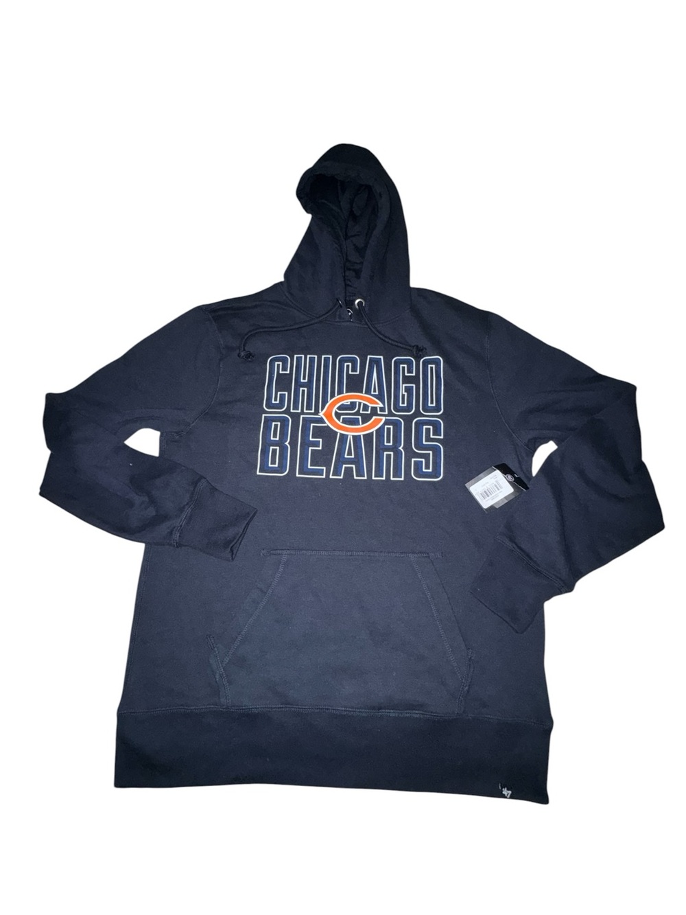 New Chicago Bears Navy Pullover Hoodie - Men's NFL Team Sweatshirt large